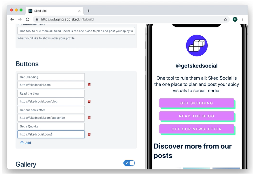 Sked Link was created by social media management platform Sked