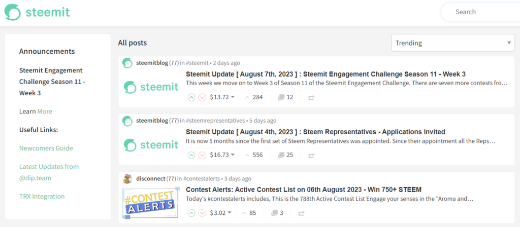 Steemit blockchain-based platform