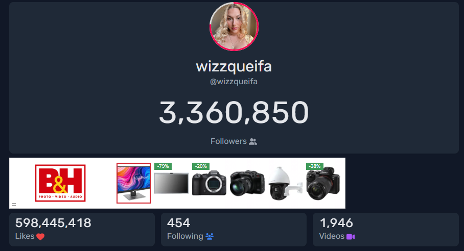 Wizzqueifa account statistics