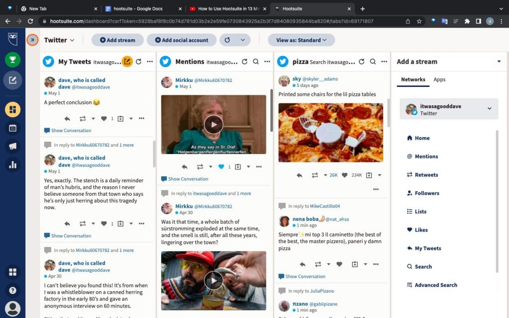 Social Media Management Dashboard - Hootsuite