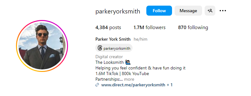 Parker York Smith Instagram Male Influencer