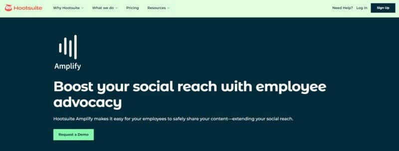 amplify by hootsuite is an add-on to social media platform