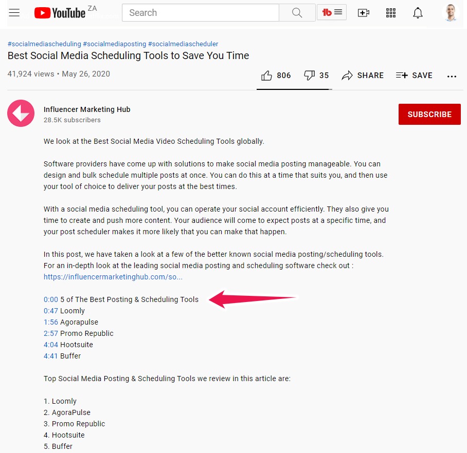 YouTube video descriptions How YouTube Algorithm Works