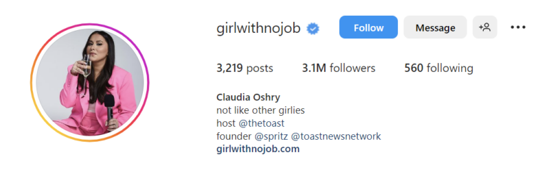 Claudia Oshry / instagram