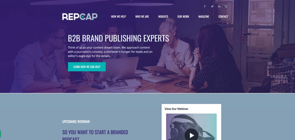 Rep Cap b2b brand agency