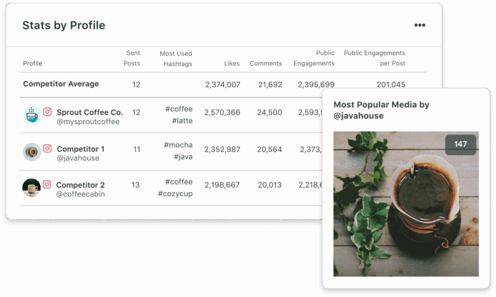 Sprout Instagram Competitor Report