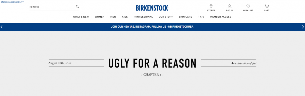 Birkenstock branded content example