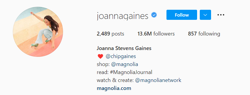 Joanna Gaines - @joannagaines