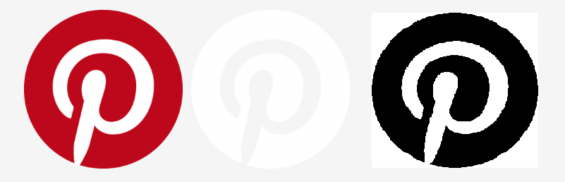 pinterest logo white png