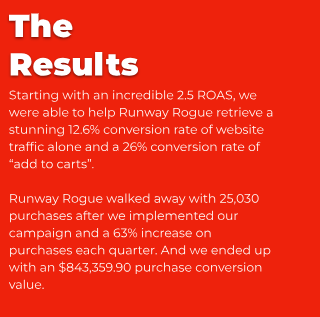 Runway Rogue case study results