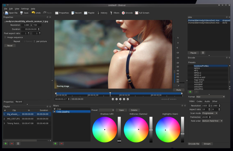 shotcut video editing software