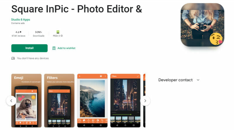 Square InPic Photo Editing Tool