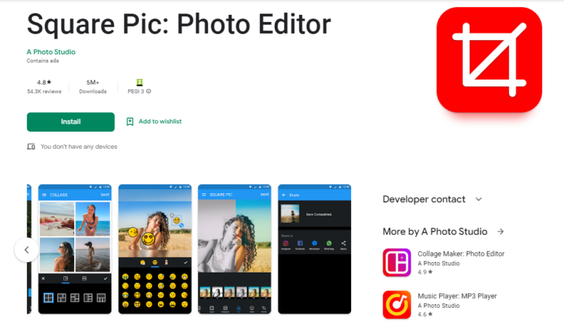 Square Pic photo editor