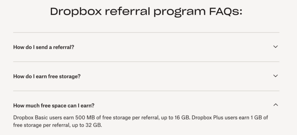 Dropbox Referral Program FAQs