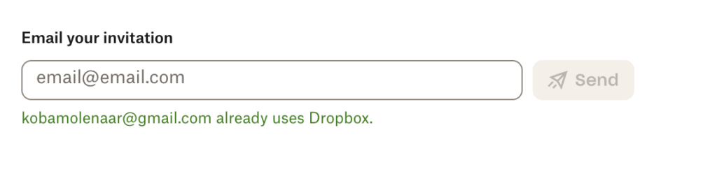 Dropbox email