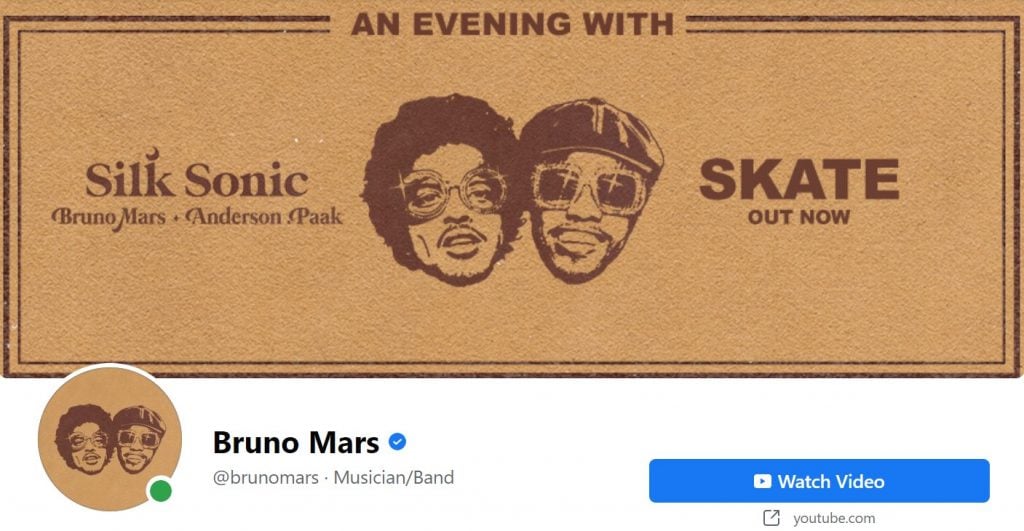 Bruno Mars facebook