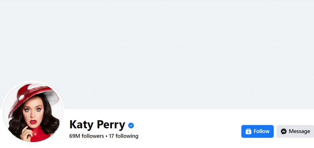 Katy Perry facebook