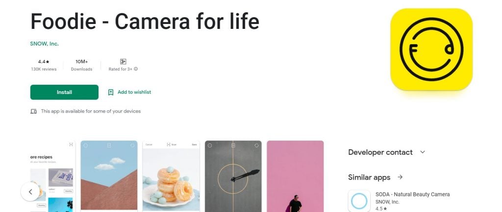 Foodie - Camera for life - Apps on Google Play