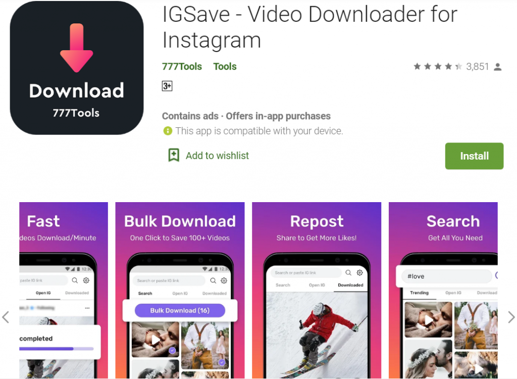 instagram video download online in gallery