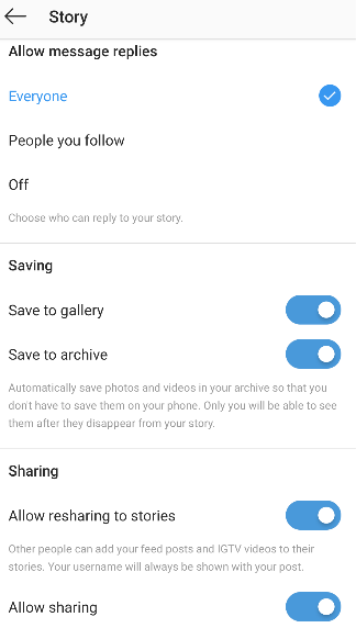 allow archiving of Stories
