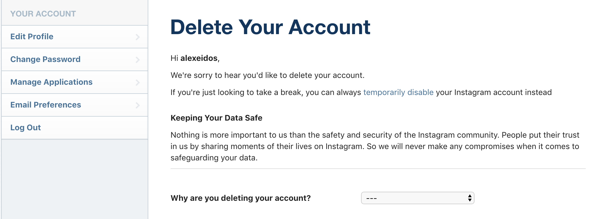 How To Delete Instagram Account