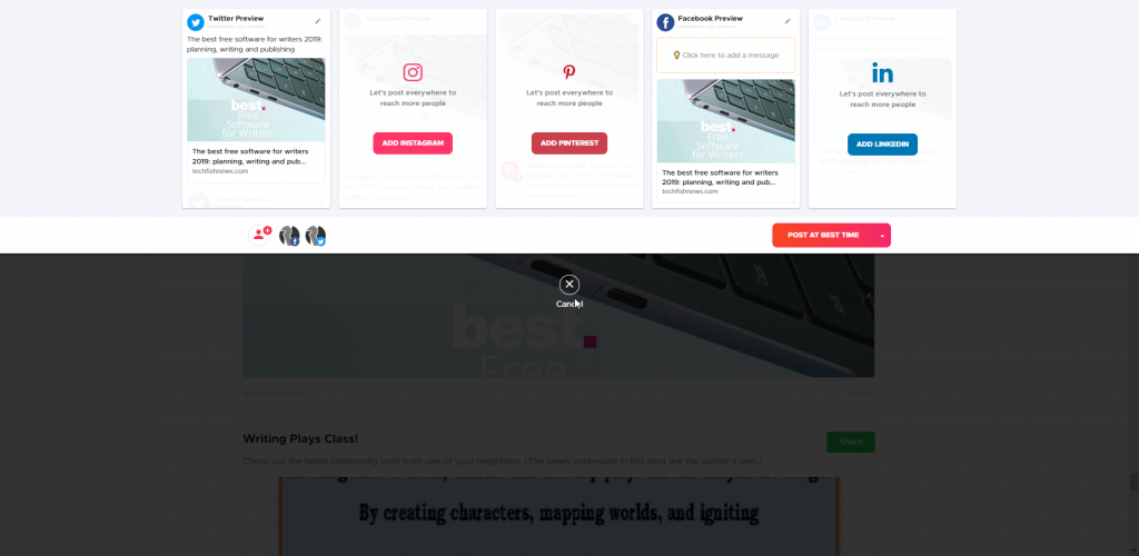 crowdfire My Posts section