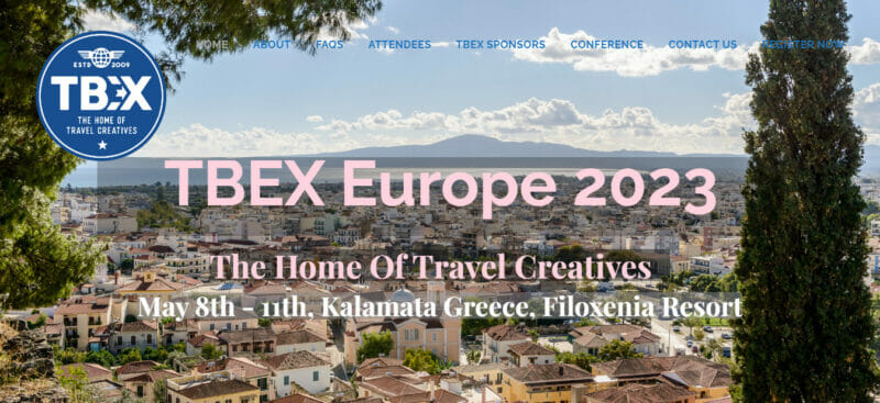 TBEX Europe 2023 - web event in Greece 2023