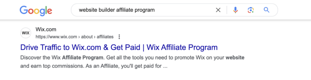 Google search keyword affiliate program