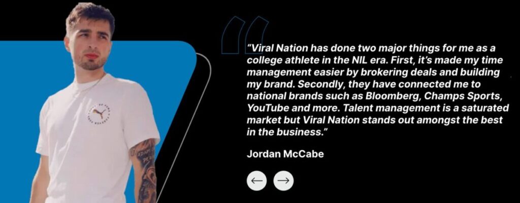 How Viral Nation helps athletes like McCabe connect with major brands and organizations