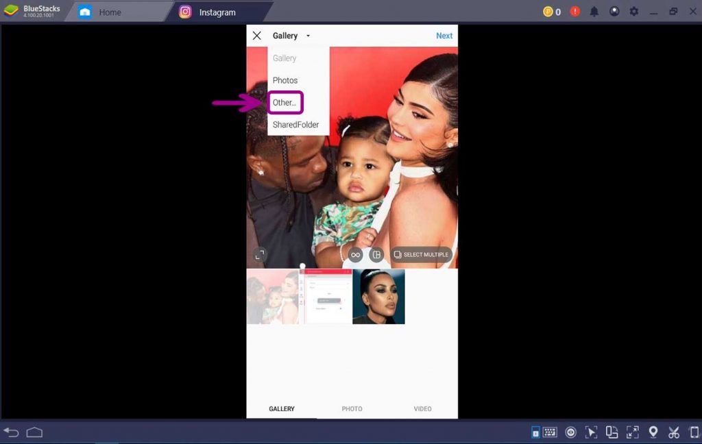 how to post on instagram from pc wi