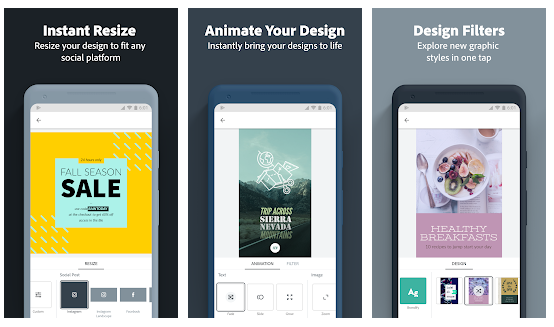 Spark Post graphic designing app