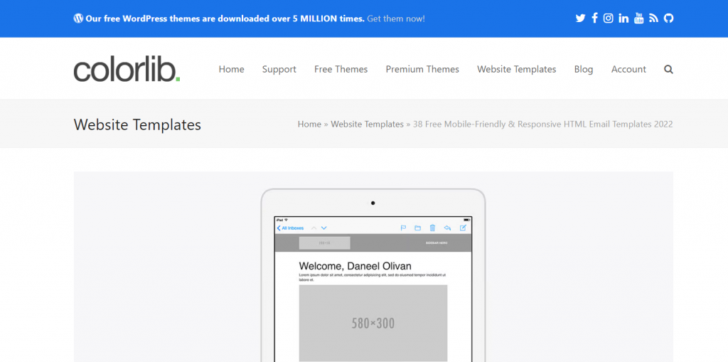 Colorlib Responsive HTML Email Template