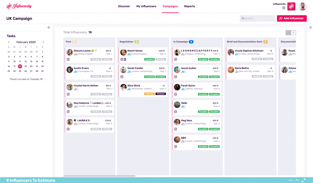 Influencify - Influencer marketing platform