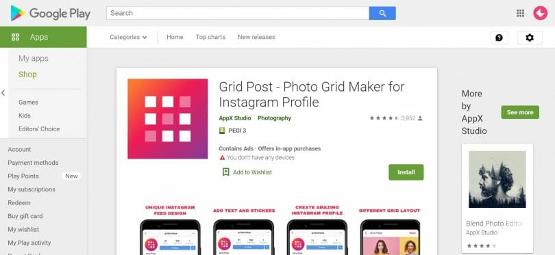 best grid post app for instagram