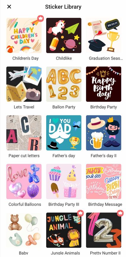 Grid Post for Android - sticker library