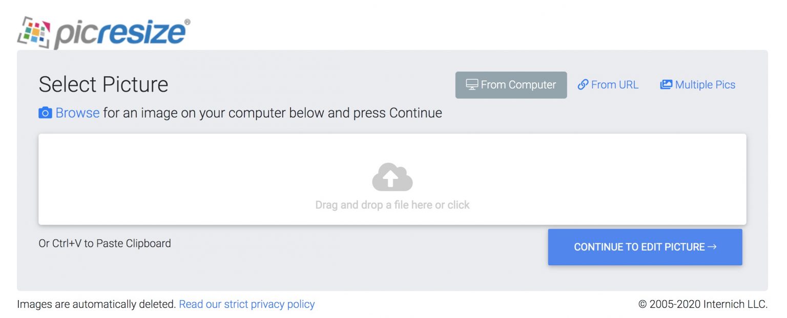 online image resizer