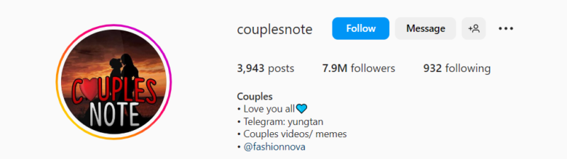 couplesnote instagram