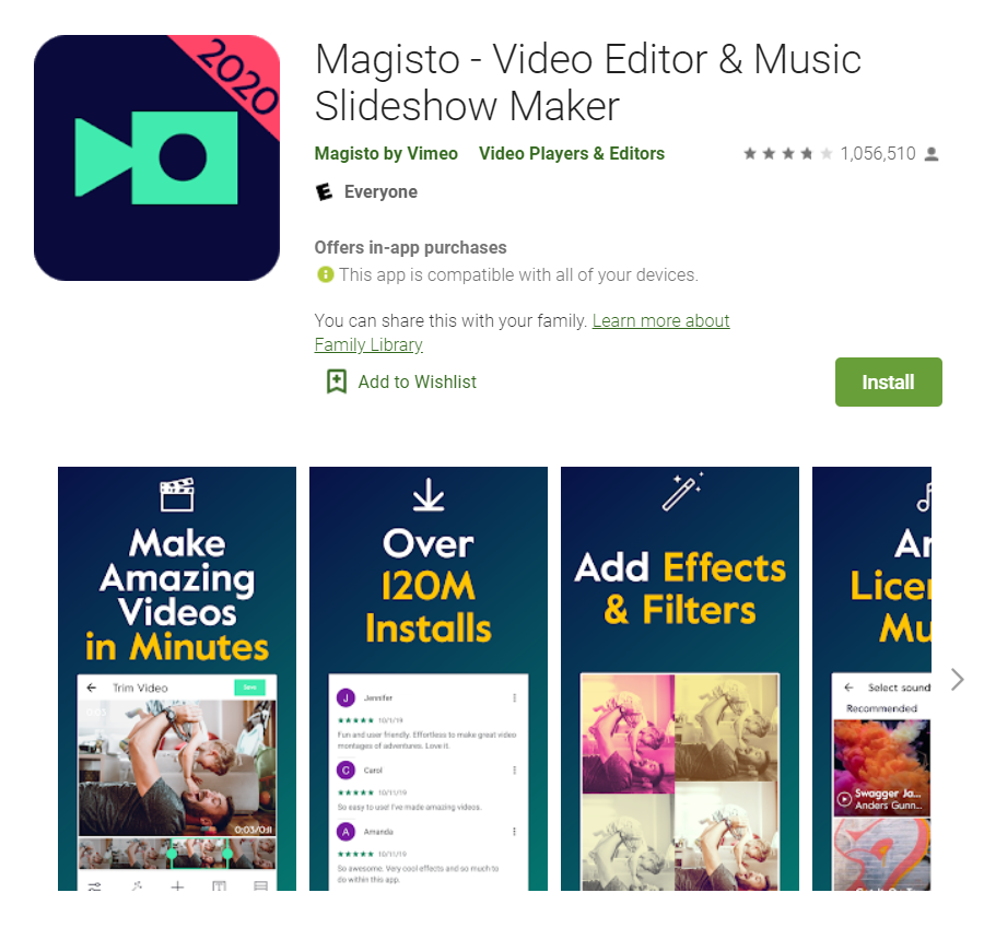 Magisto is a video creation and editing app by Vimeo