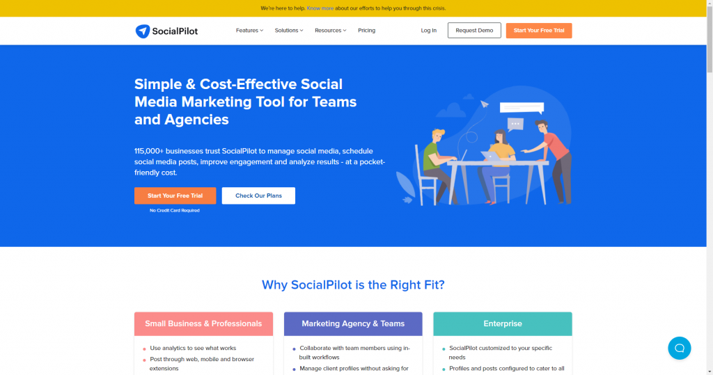 SocialPilot social media marketing tool