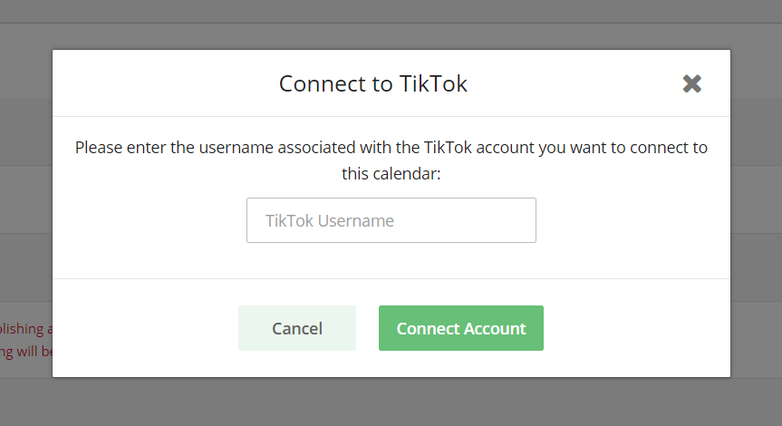 connect to TikTok