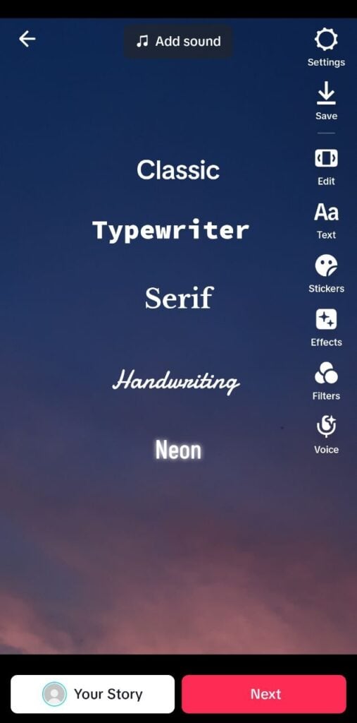TikTok Fonts Types