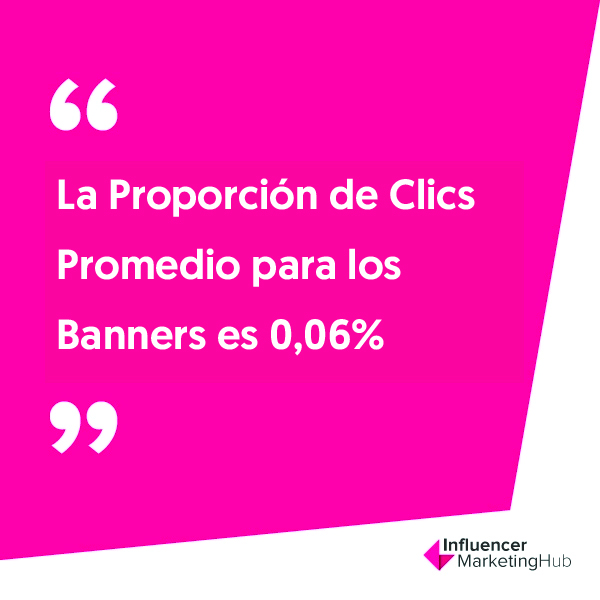 La Proporción de Clics Promedio para los Banners es 0,06%