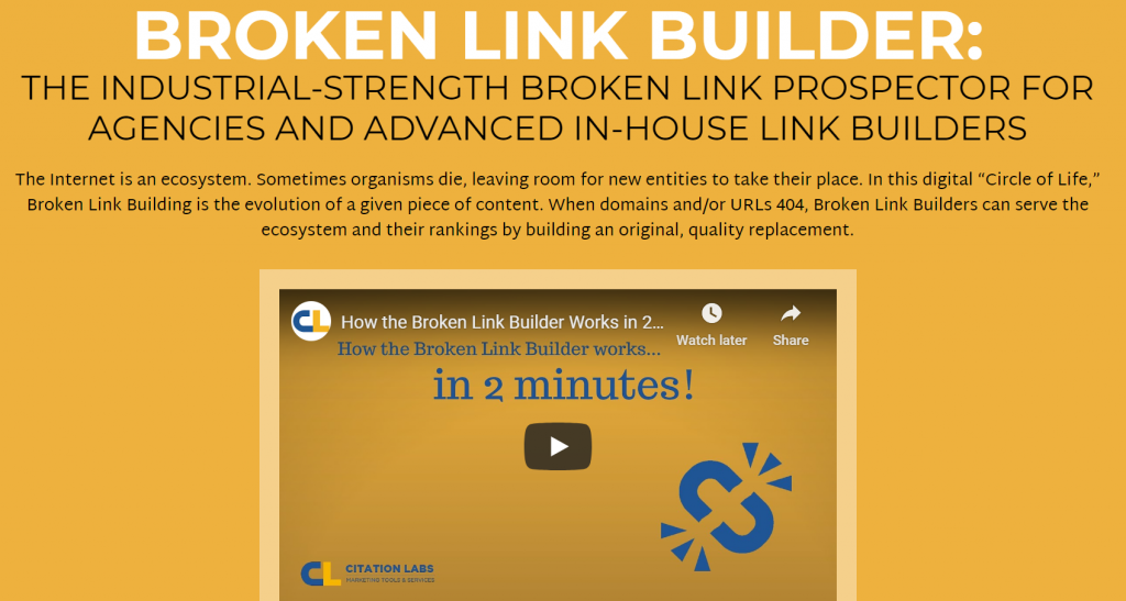 Broken Link Builder by Citation Labs