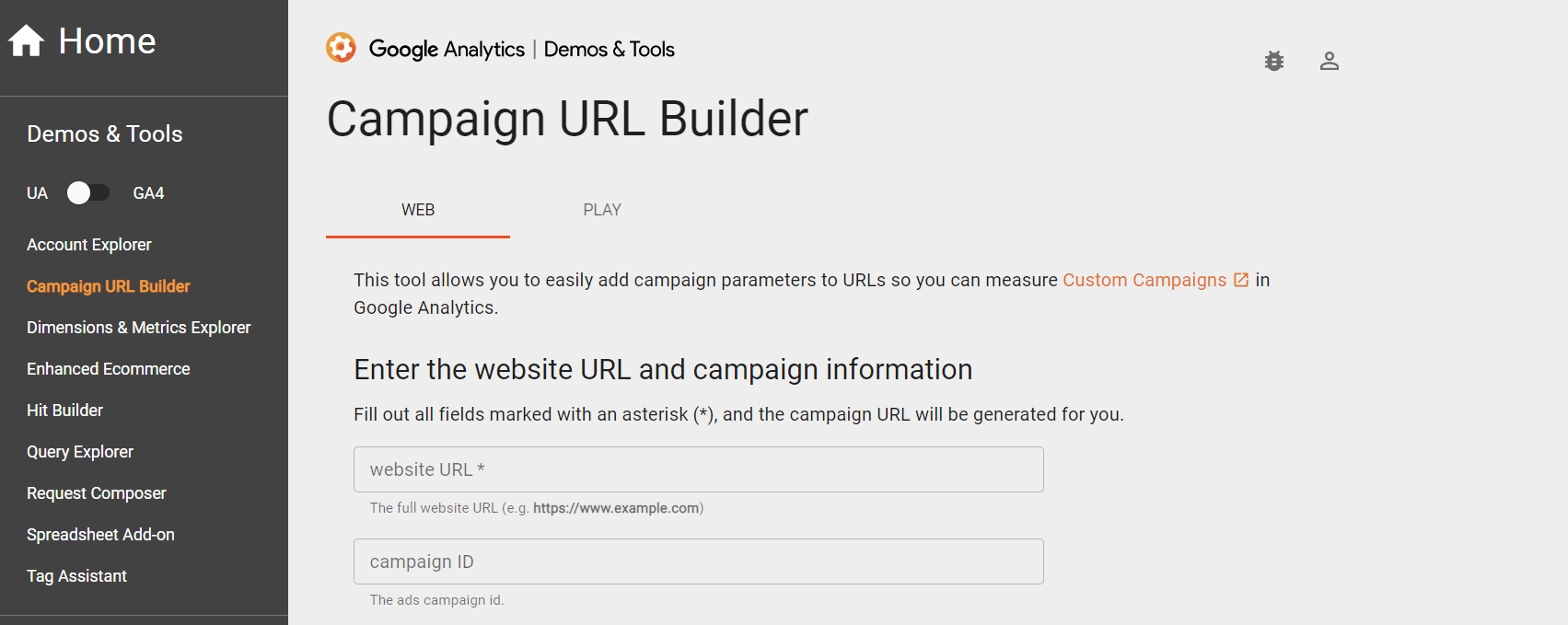 Google’s Campaign URL Builder