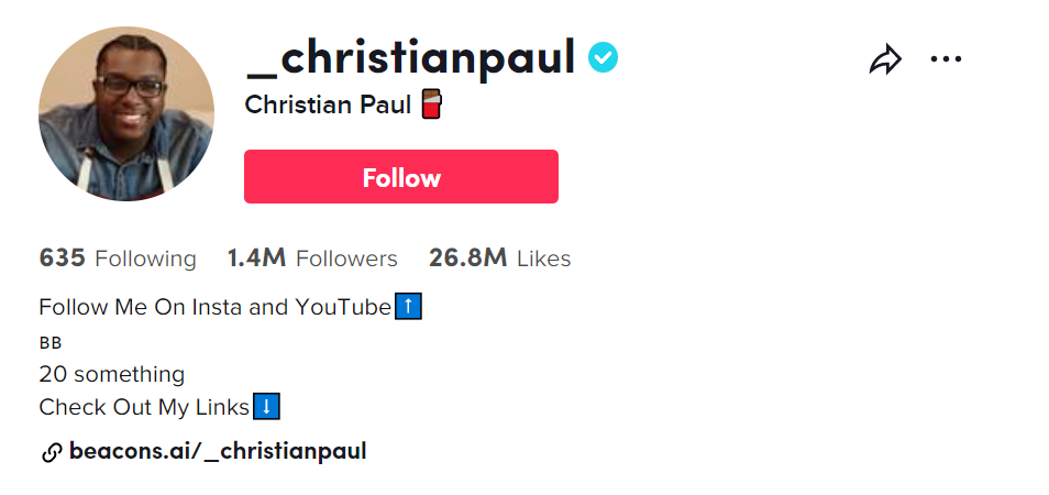 Christian Paul is a baker