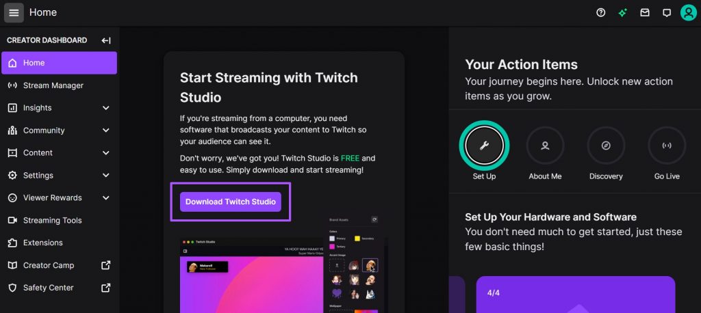 How to Start Streaming on Twitch