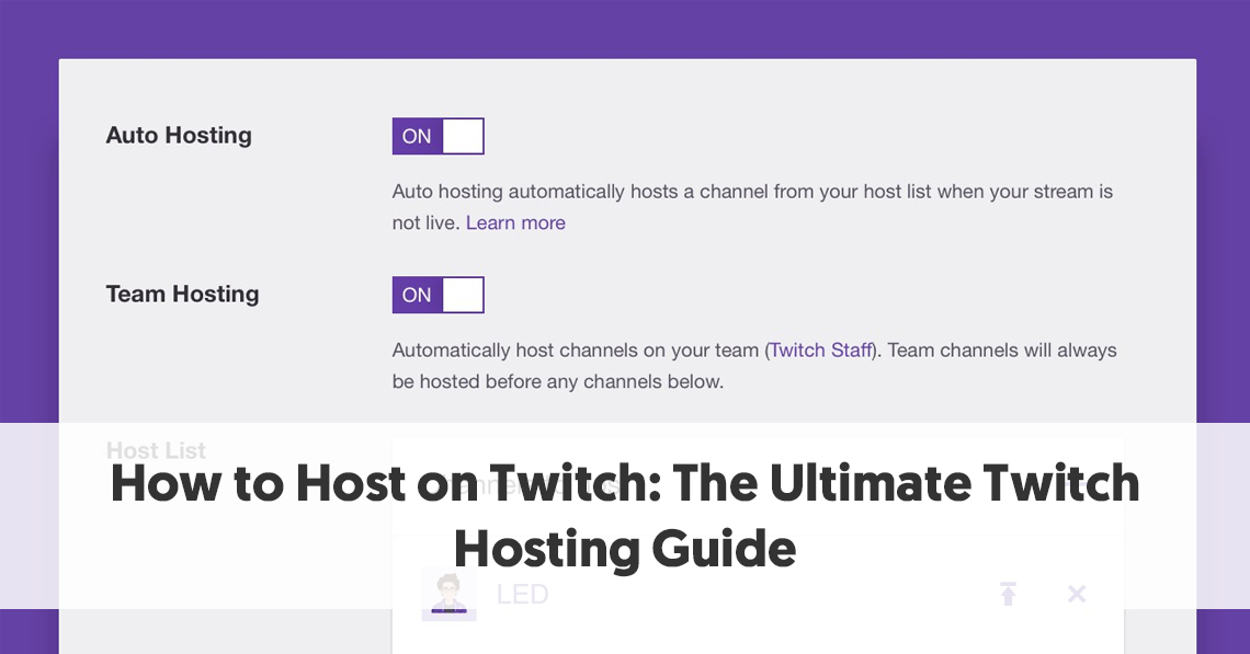 How To Host On Twitch Lisbdnet Com