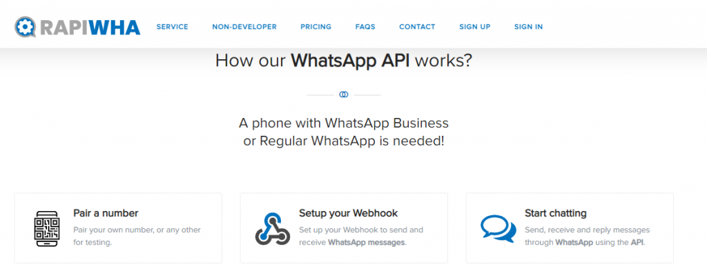 Raphiwa ofrece un API de WhatsApp