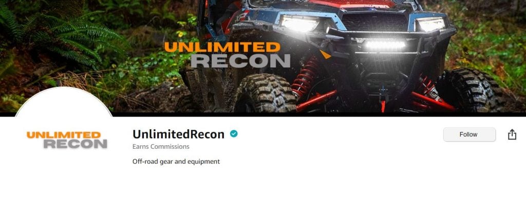 Страница UnlimitedRecon на Amazon — 