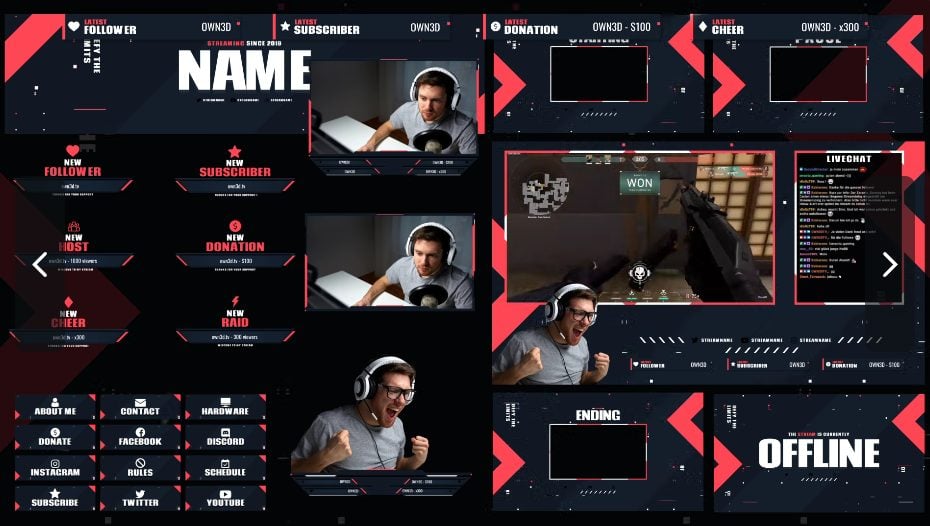 Desapego Games -  > PACK STREAMER - OVERLAY, WEBCAM, VIDEO